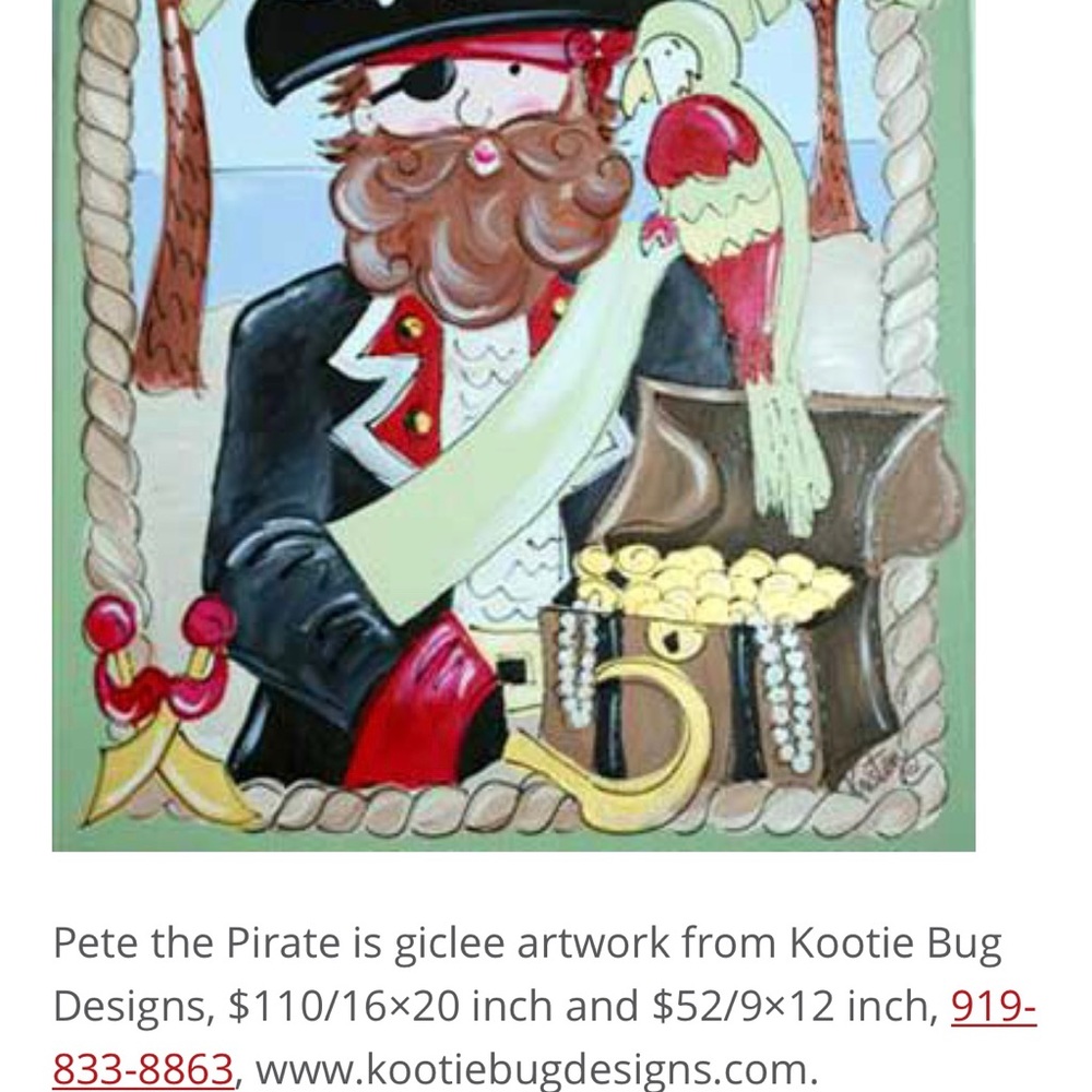 Kootie Bug Designs Alligator w/pearls giclee - Picture 6 of 7